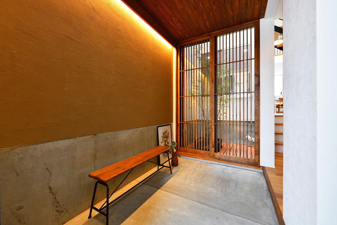 山豊工建　ここすもハウス 【全館空調×吹き抜け大空間×間取図あり】擁壁に頼らず、土地の傾斜を活かしたスキップフロアの家の建築実例画像3