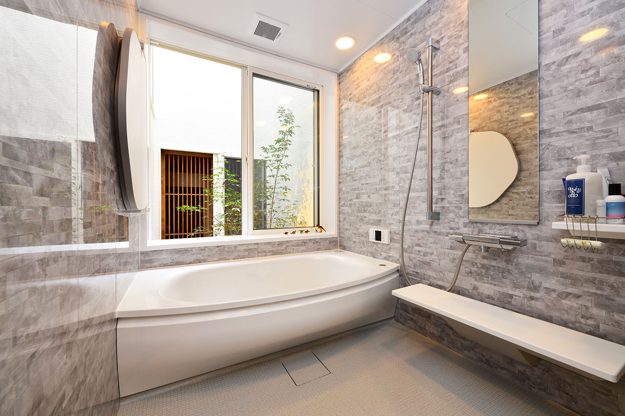 山豊工建　ここすもハウス 【全館空調×吹き抜け大空間×間取図あり】擁壁に頼らず、土地の傾斜を活かしたスキップフロアの家の建築実例画像9