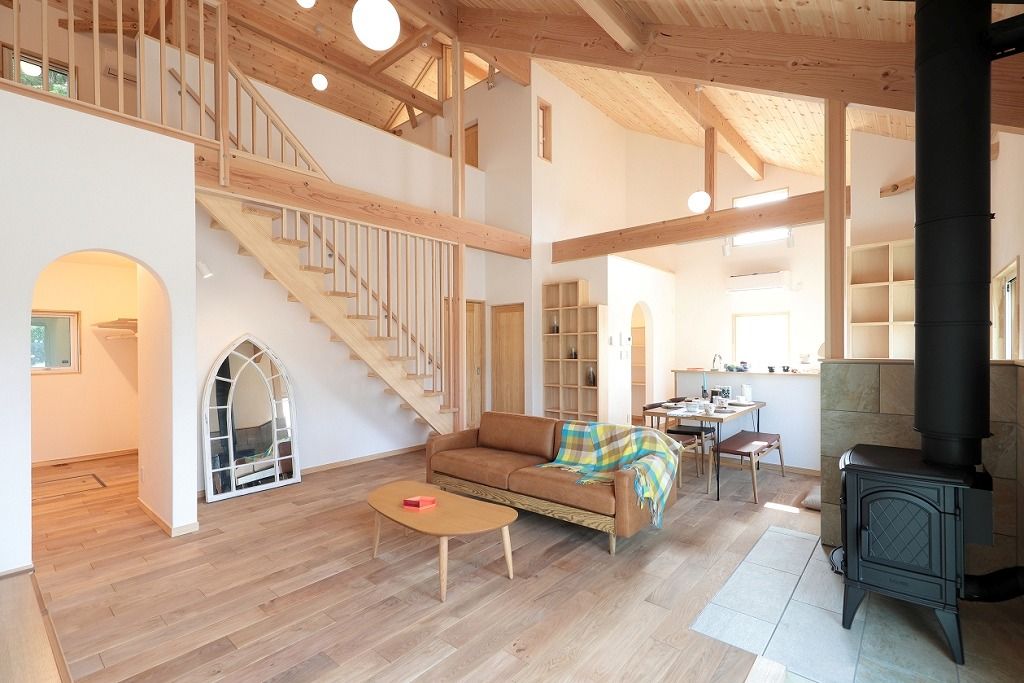 しのだ工務店 【平屋+α/2000万円台】自然に溶け込む心豊かな毎日を。薪ストーブと土間のあるの家の建築実例画像2