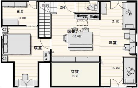 しのだ工務店 【2000万円台】絵本の世界への憧れをカタチに。漆喰の白壁とレンガ色の屋根、かわいいプロヴァンス風の家の間取り図null