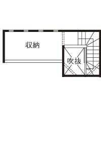 しのだ工務店 無垢材と漆喰の癒し。家事動線の効率化で家族との時間を満喫の間取り図（4LDK）ロフト