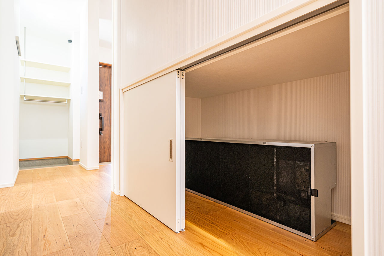 マイホームタナカ 【3LDK】全館空調で快適。ずっとここに居たい、段差をつけて天井高を演出したリビングがお気に入り！の建築実例画像6