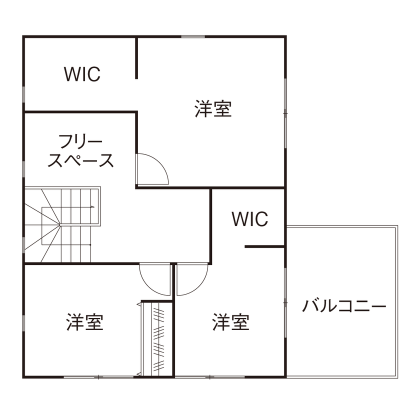 ジブンハウス 【本体価格1164万円／4LDK／1階和室あり／間取図有】共働き夫婦の選択は「スマホで家づくり」の間取り図（4LDK）2階