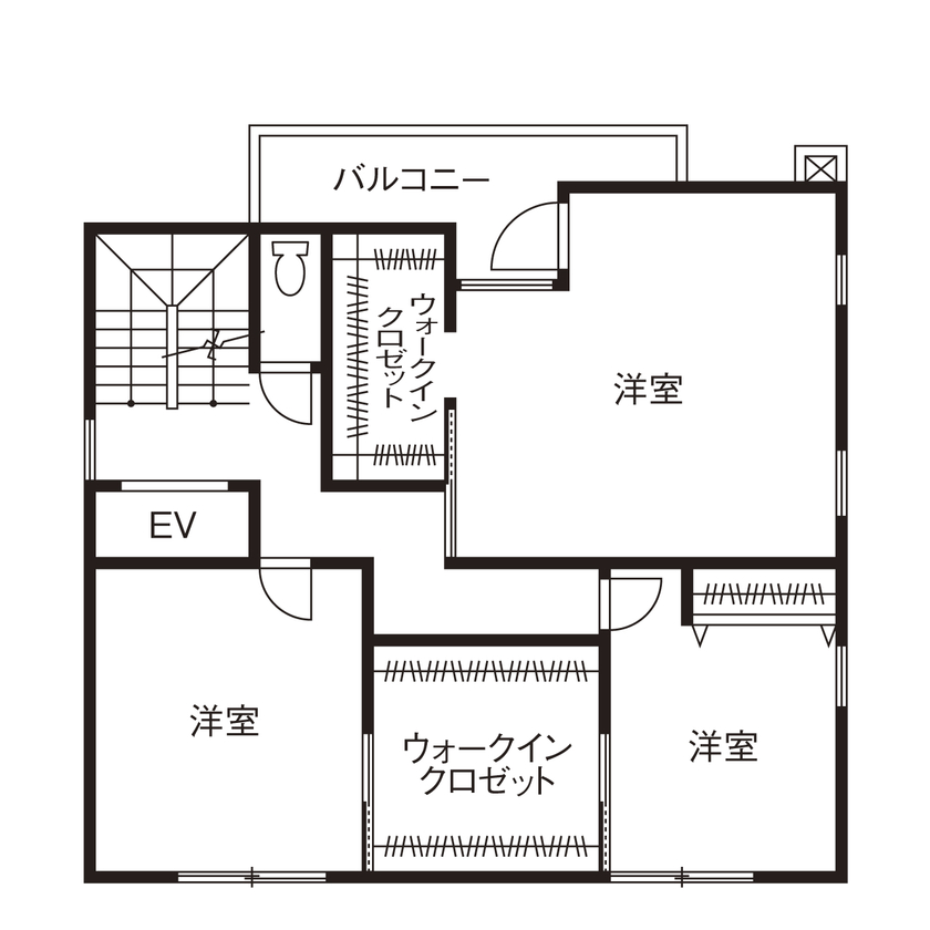 RIPARO 建築デザイナーと実施設計のコラボで、デザインも機能も納得の３階建て二世帯住宅にの間取り図（4LDK）２階