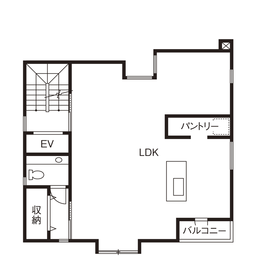 RIPARO 建築デザイナーと実施設計のコラボで、デザインも機能も納得の３階建て二世帯住宅にの間取り図（4LDK）３階