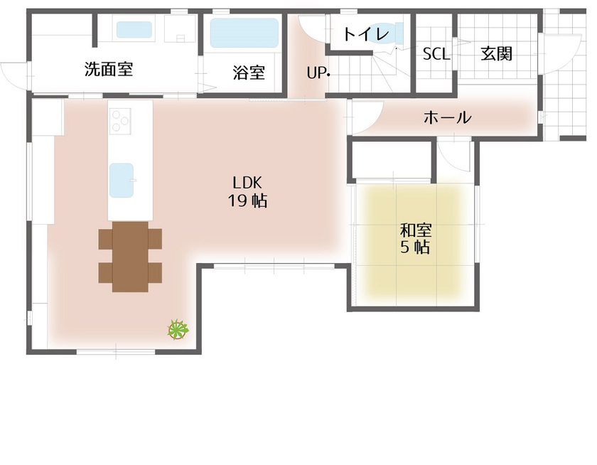 協栄ホーム　奈良店 トータル予算3500万円!30代子育て世代に嬉しい、実家に近く開放感のある家【奈良/1000万円台/40坪/間取り】の間取り図（4LDK）１階
