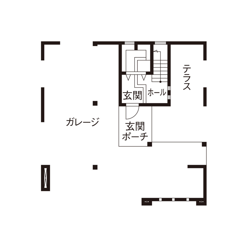 アーティックスホーム BY なかやしき 【2600万円/58坪/間取図有】1階広々ビルトインガレージ、2階で平屋生活の住まいの間取り図（3LDK）1階