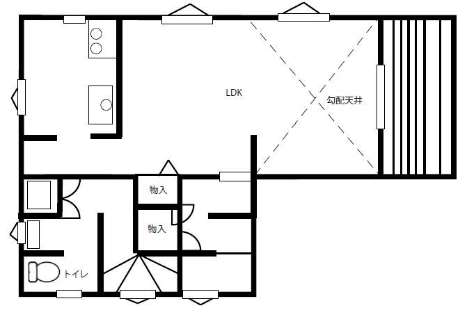 『湘南で家を建てるなら。』 サンキホーム 【湘南/藤沢市/1000万円台/27坪/自然素材】湘南ブルーとウッドデッキが美しい、サーファーズハウスに感動！の間取り図（4LDK）2階