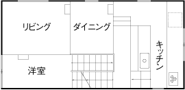 『湘南で家を建てるなら。』 サンキホーム 【ビルトインガレージ/2000万円台/22坪/間取り図あり/狭小地】限られた敷地で実現した、開放感に感動！の間取り図（2LDK）2階