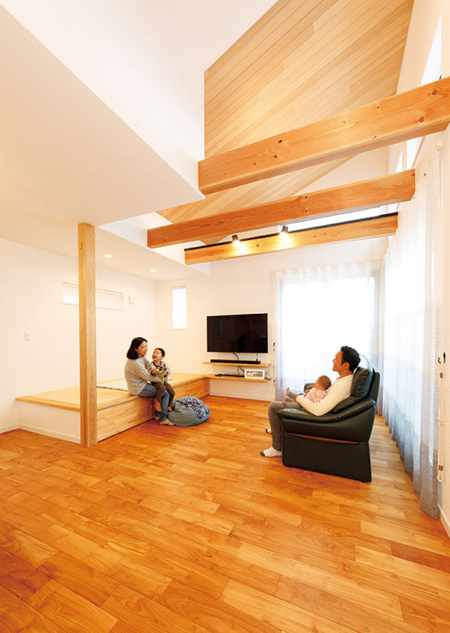 『湘南で家を建てるなら。』 サンキホーム 【湘南/藤沢市/1000万円台/31坪/間取り図あり】海から吹く風が毎日、香る。鎌倉漆喰(R)に包まれる暮らし。の建築実例画像3