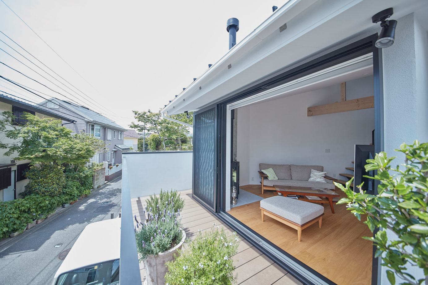 『湘南で家を建てるなら。』 サンキホーム 【湘南/逗子市/2000万円台/24坪/自然素材/間取り図有/海が見える家】高低差のある変形地でも。叶った夢。の建築実例画像4