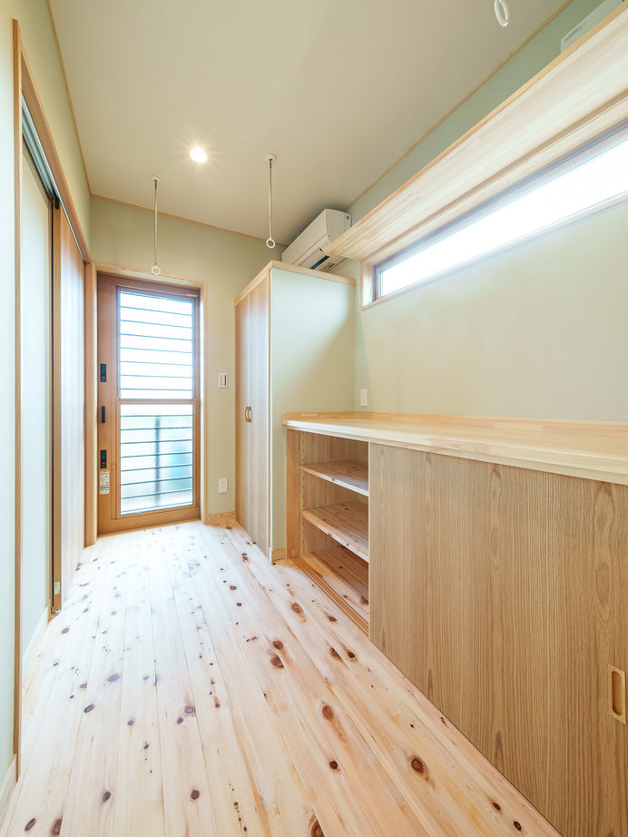 杉内建設 【本体価格2181万円/32坪/平屋】あみだ意匠障子が個性的な木曽檜が香る平屋の建築実例画像9