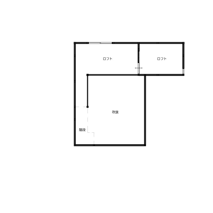 杉内建設 【本体価格2353万円/30坪/平屋】地球にもお財布にも優しい高断熱・省エネ自然素材の平屋の間取り図（3LDK＋ロフト＋洗濯室）2階