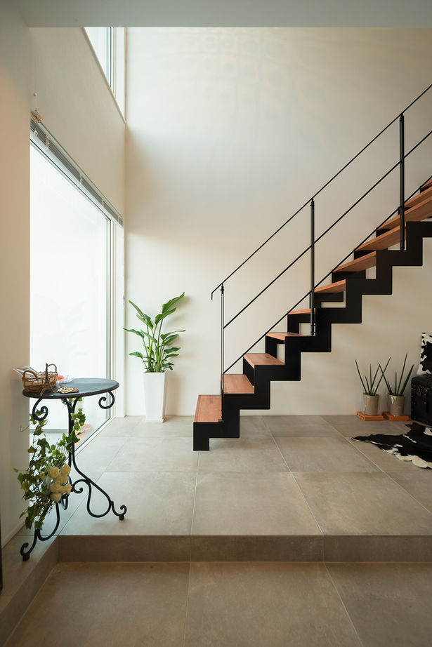 Nstyle+oneナカヒロハウジング 【1900～1999万円×2階リビング×2世帯住宅】開放感を高めるダイナミックな吹抜け階段の建築実例画像3