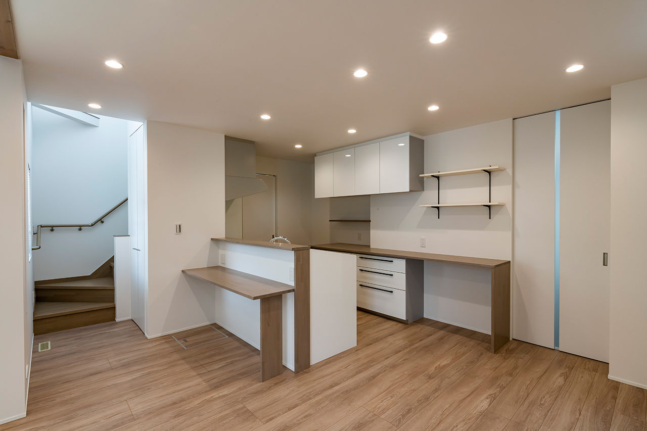 Nstyle+oneナカヒロハウジング 【1900～1999万円×3LDK×小上がり×サニタリースペース】テラスと一体化した明るいリビングのある住まいの建築実例画像8