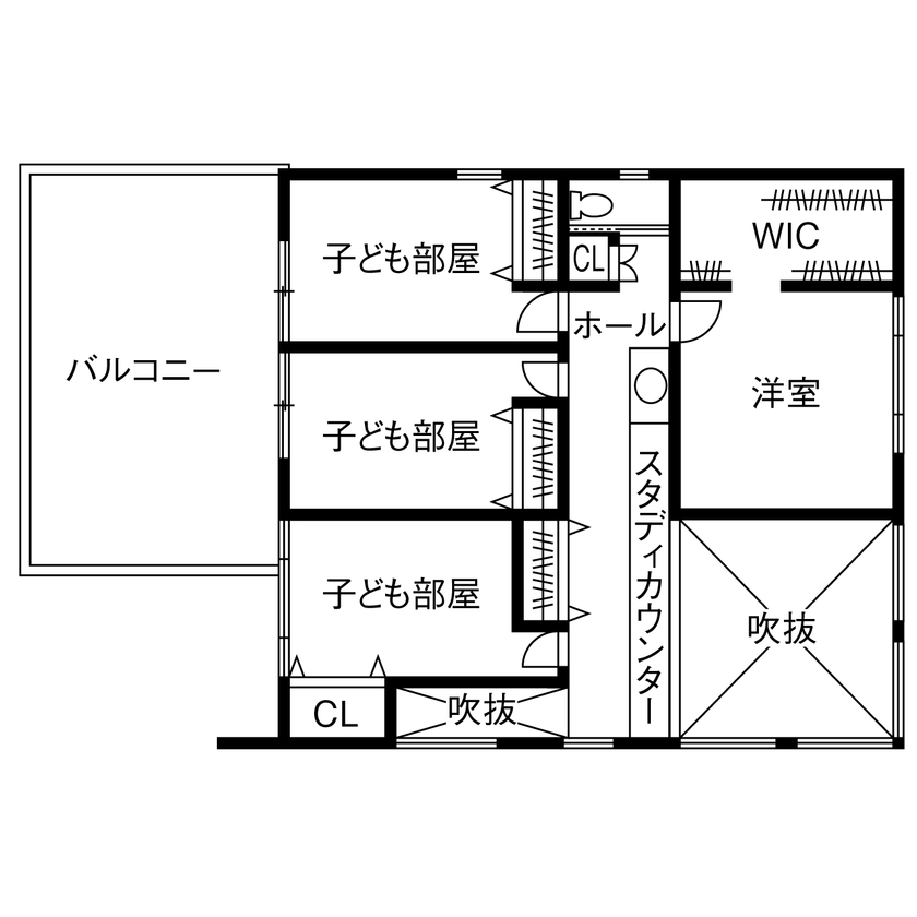 Nstyle+oneナカヒロハウジング 【間取図あり・ハイグレード・6LDK】建築家のセカンドオピニオンを取り入れ、後悔しない家づくりをの間取り図（6LDK）2階