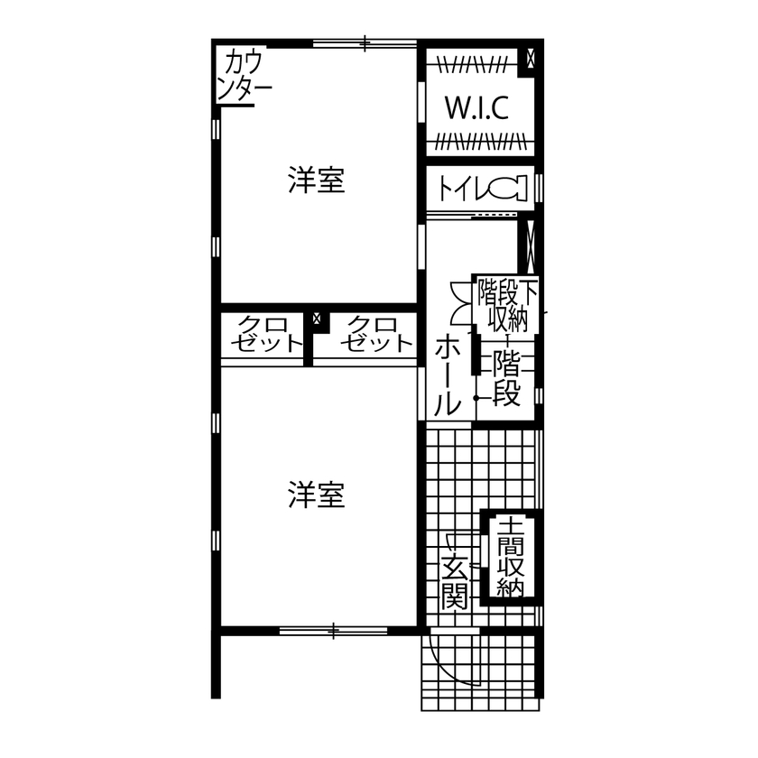 ヒノキブン 【名古屋市/間取り図/建て替え/狭小３階建】間口約５ｍの家。部屋数も収納も充実。開放感たっぷり２階LDKの間取り図（５LDK）1階