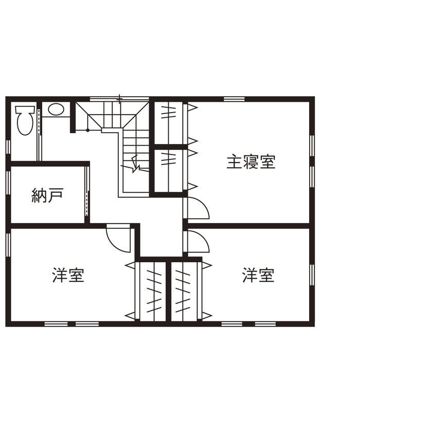 さくら 岐阜・大垣・名古屋 【岐阜市｜2000万円台｜30坪台｜間取り有】かわいい雰囲気の家事ラクな家の間取り図（3LDK）２階