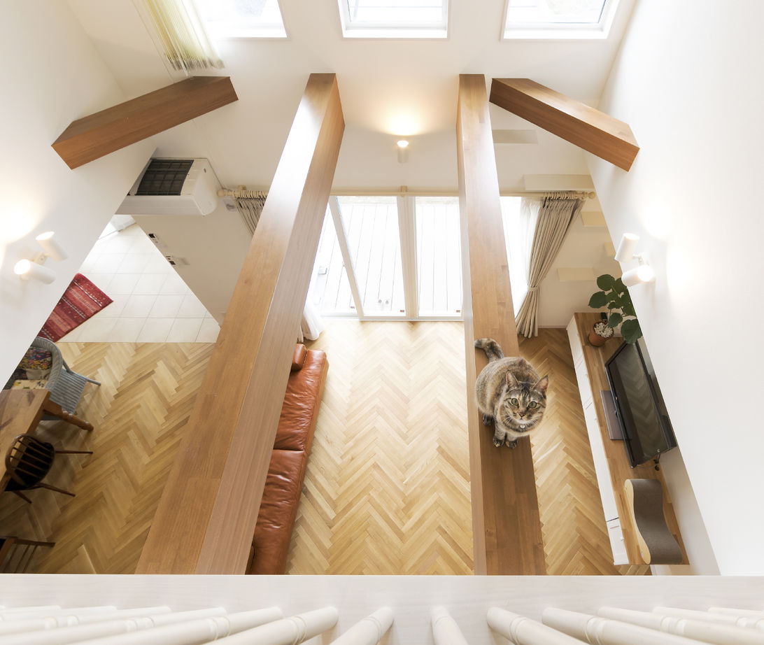 「完全フル装備の家」富士住建 【ペット/ウッドデッキ/2000万円台】犬も猫も家族全員が快適に過ごす広々吹抜けリビングの完全フル装備住宅の建築実例画像5