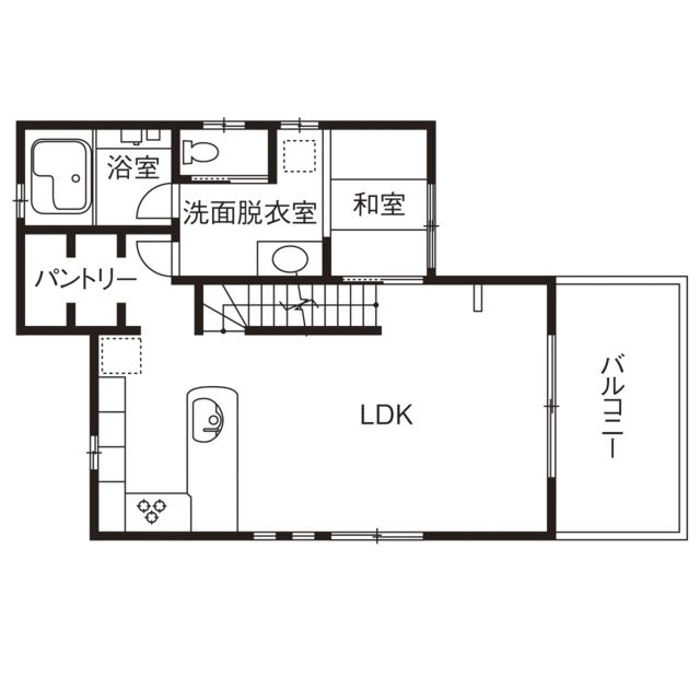 「完全フル装備の家」富士住建 【1000万円台/収納充実/間取り図】シンプルモダンの内装とシックな外観のコントラストが美しいフル装備住宅の間取り図（3LDK）２階