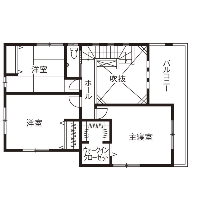 「完全フル装備の家」富士住建 【ガレージ/3階建て/吹き抜け/間取り図有】家族とつながる34.5畳大空間LDKの3階建てフル装備住宅の間取り図（3LDK＋納戸）3階