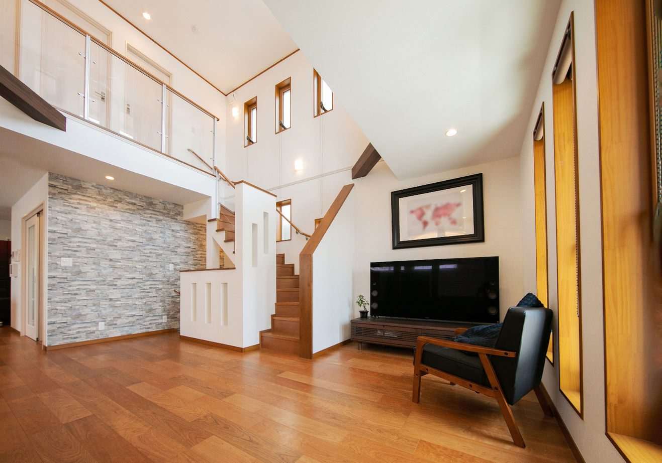 「完全フル装備の家」富士住建 【ガレージ/3階建て/吹き抜け/間取り図有】家族とつながる34.5畳大空間LDKの3階建てフル装備住宅の建築実例画像7