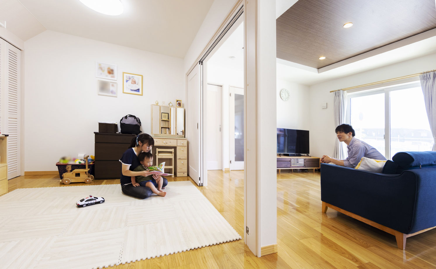 「完全フル装備の家」富士住建 【家事ラク/子育て/リモートワーク/間取り図有】子どもを見守れるフル装備の家の建築実例画像5