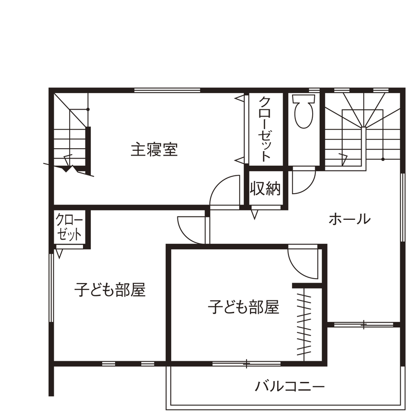 「完全フル装備の家」富士住建 【家事ラク動線/収納充実/ペット/間取り図有】人とペットが心地よく過ごせるフル装備の家の間取り図（3LDK＋小上がり空間）２階