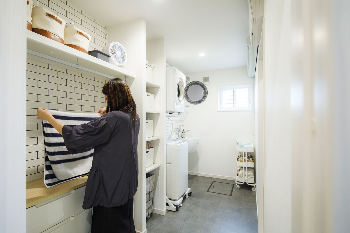 「完全フル装備の家」富士住建 【家事ラク動線/子育て/間取り図有】家事も育児も楽しくできる子どもを見守れる家の建築実例画像5