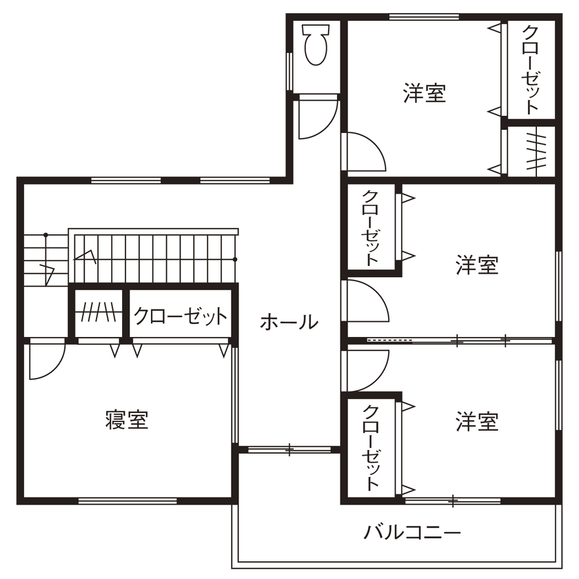 「完全フル装備の家」富士住建 【ペット/子育て/間取り図有】愛猫家夫婦が子どもと猫のために選んだフル装備住宅の間取り図（4LDK）2階