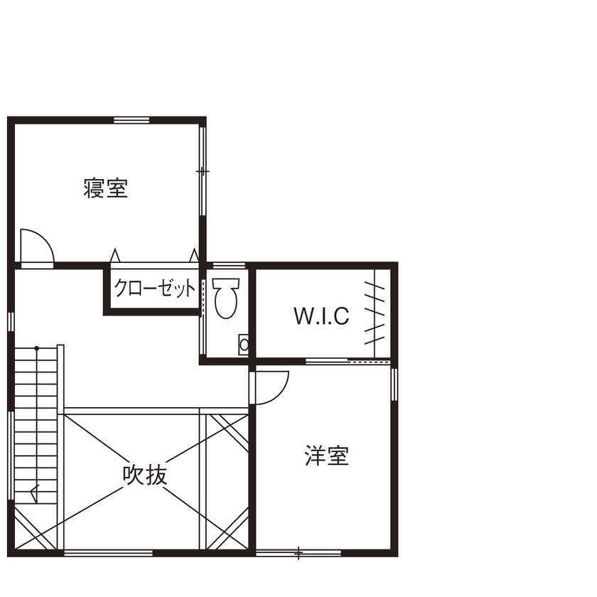 「完全フル装備の家」富士住建 【インナーガレージ/ボルダリング/間取り図有】趣味を詰め込んだフル装備住宅の間取り図（2LDK＋ガレージ）2階