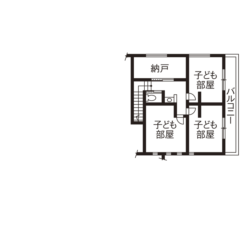 「完全フル装備の家」富士住建 【家事・子育て/インナーガレージ/間取り図有】子育て世帯が建てたフル装備のガレージハウスの間取り図（5LDK＋車庫）2階