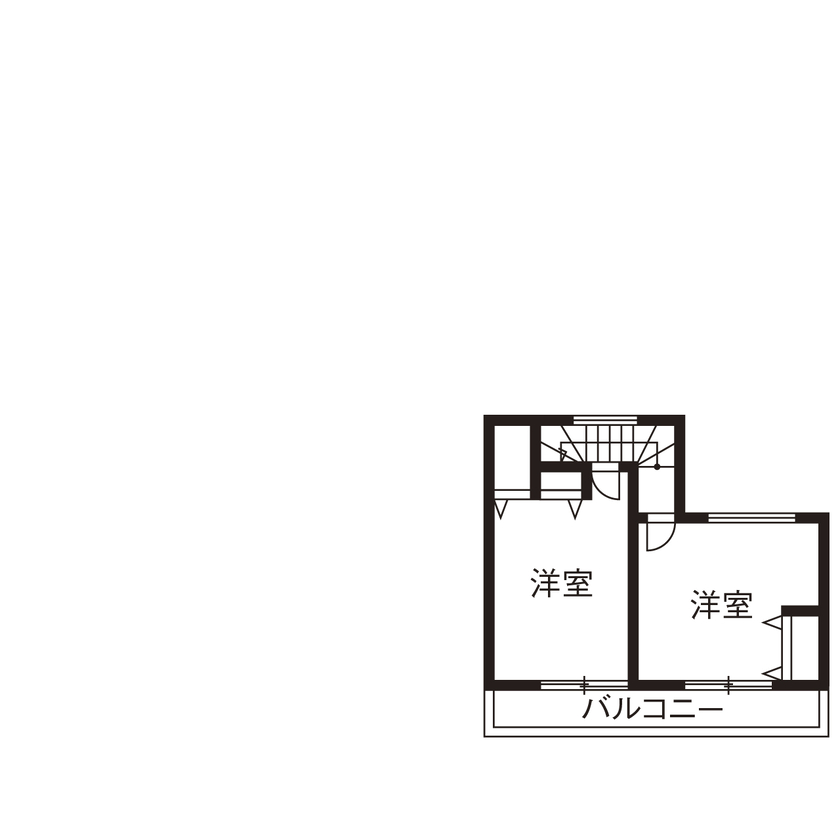 「完全フル装備の家」富士住建 【家事ラク・子育て/国産檜/間取り図有】構造体に檜を使った1フロア完結型のフル装備住宅の間取り図（4LDK）2階