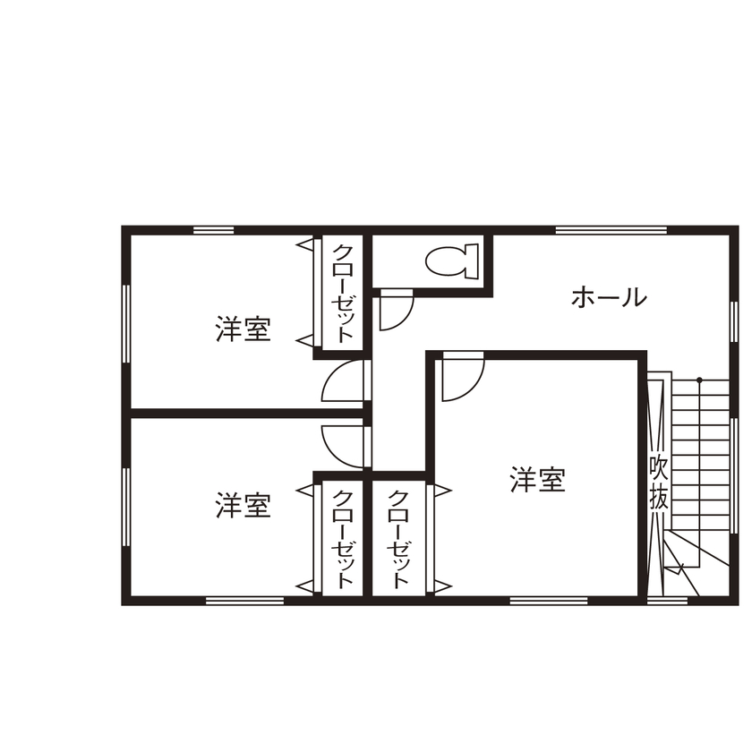 「完全フル装備の家」富士住建 【家事ラク/間取り図有】土地探しから安心して任せられたフル装備の家づくりの間取り図（4LDK）2階