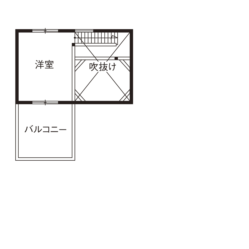 「完全フル装備の家」富士住建 【家事ラク/ワークスペース/間取り図有】平屋のように暮らせる2階建てのフル装備住宅の間取り図（4LDK）2階