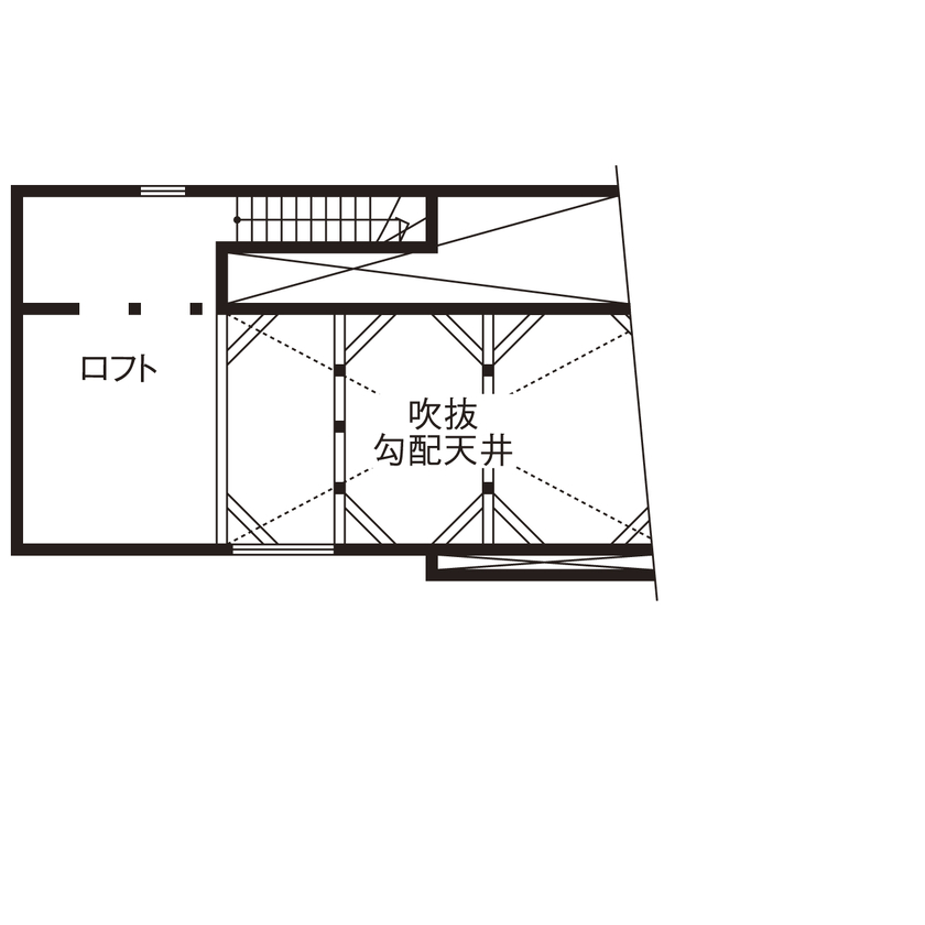 「完全フル装備の家」富士住建 【二世帯/家事ラク・子育て/間取り図有】リゾート気分が味わえるフル装備の二世帯住宅の間取り図（3LDK＋ロフト）ロフト