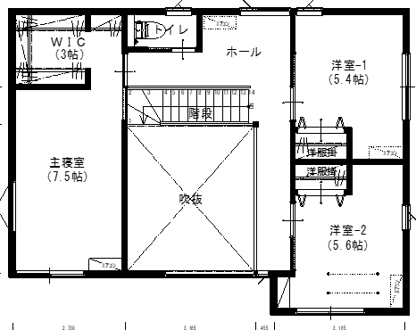 アサヒアレックス 新しい暮らしを彩る、本物の性能と上質なデザインの間取り図（3LDK）2階