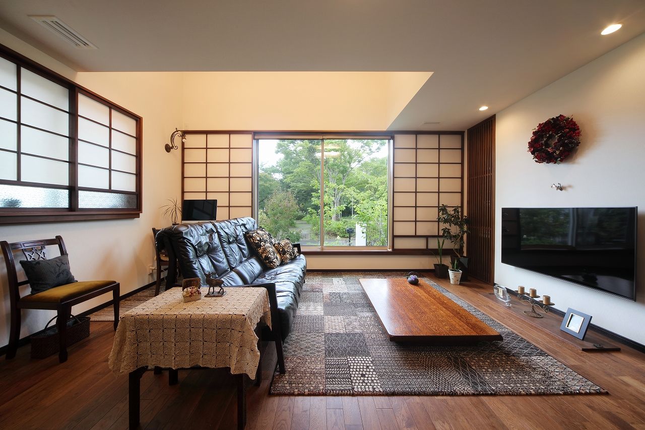 アサヒアレックス 景色を楽しむ和モダンハウスの建築実例画像1
