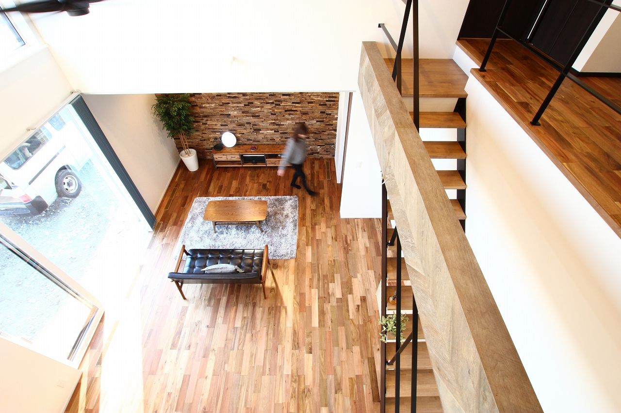 アサヒアレックス 様々なテキスタイルが生きたミックスモダンの家の建築実例画像6