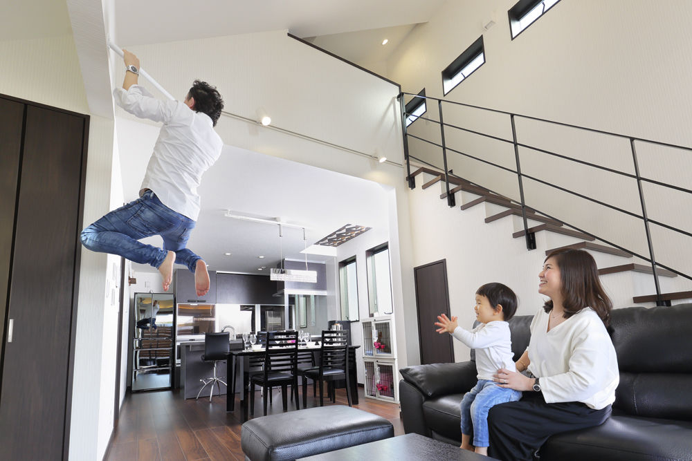 ハウステックス 【30坪台|2階建て】20帖の大空間リビングが魅力。憧れのアウトドアリビングで暮らしを愉しむ住まいの建築実例画像4