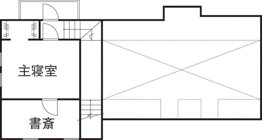 フレンチ工房 【2000万円台/間取り有/33坪】コンセプトはパリのショップ併用住宅。平屋と3階建てを連ねたブルーの家の間取り図（3LDK+スタディルーム）3階