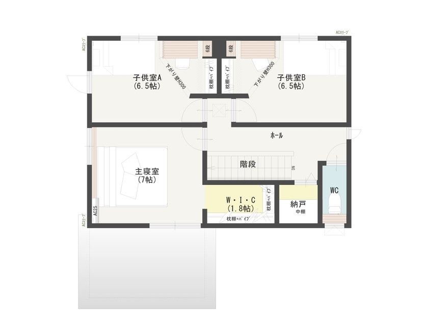 ステーツ 座れる「ヌック」で一休み、お洒落な暮らしの間取り図（　）２階