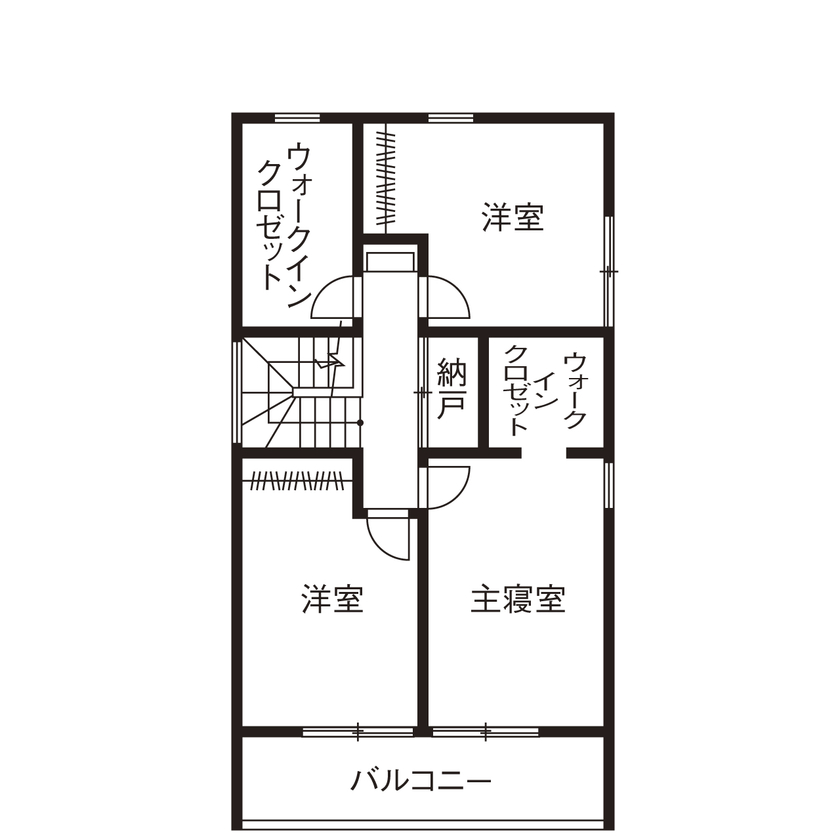 いい家つくる。善匠 【1000万円台｜家事ラク｜間取り有】仕事と家事を両立するオシャレな家事ラクの家「予算面も大満足です！」の間取り図（3LDK）２階