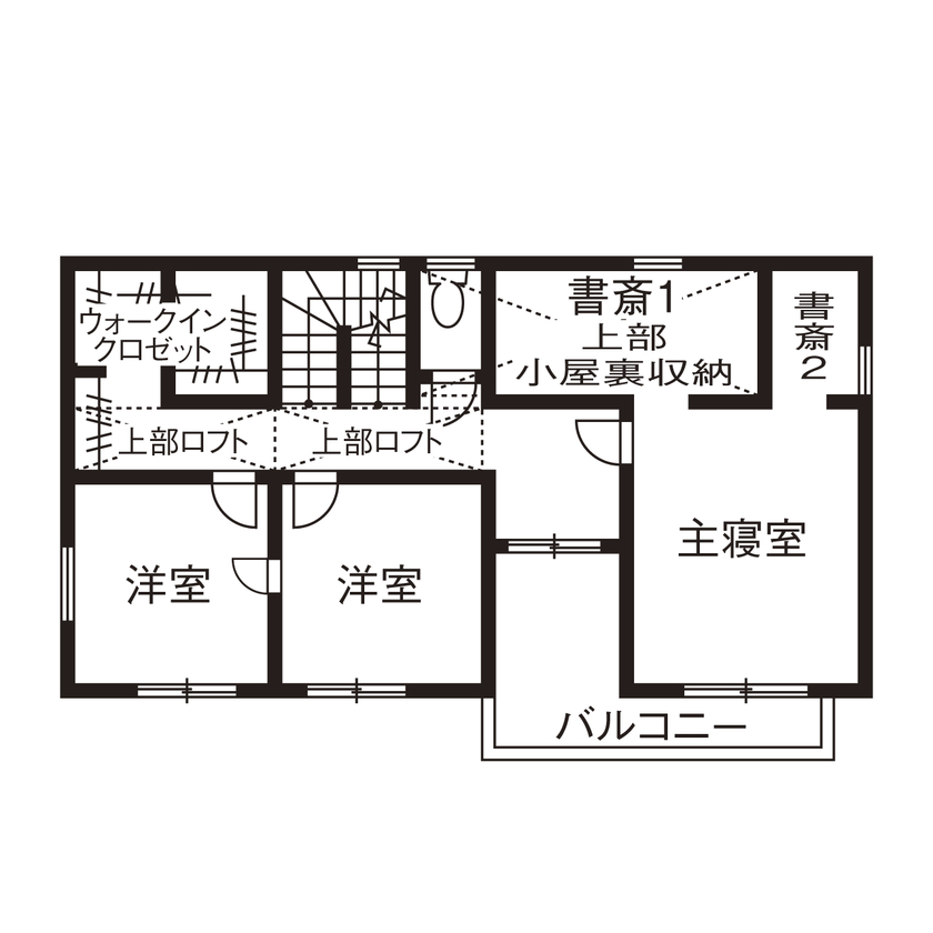 いい家つくる。善匠 【2000万円台｜間取り有】セミオーダーで賢く建てた、収納たっぷりの家事ラク＆子育てしやすい家の間取り図（4LDK）２階