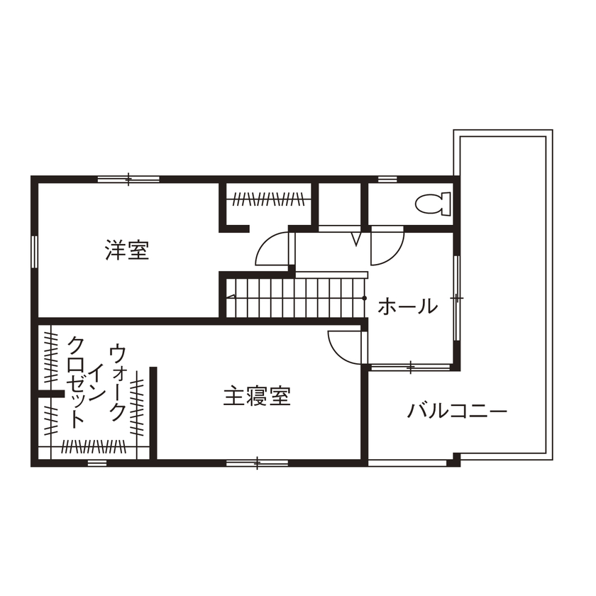 いい家つくる。善匠 【2000万円台｜30坪未満｜間取り有】海外テイスト満載の２階建て「空間ごとにイメージを変えました」の間取り図（3LDK）2階