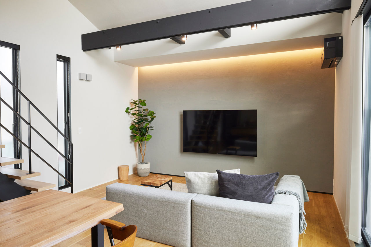 いい家つくる。善匠 【2000万円台｜吹抜リビング｜間取り有】求めたのは開放感とかっこよさ。20代で建てた平屋的に暮らせる家の建築実例画像4