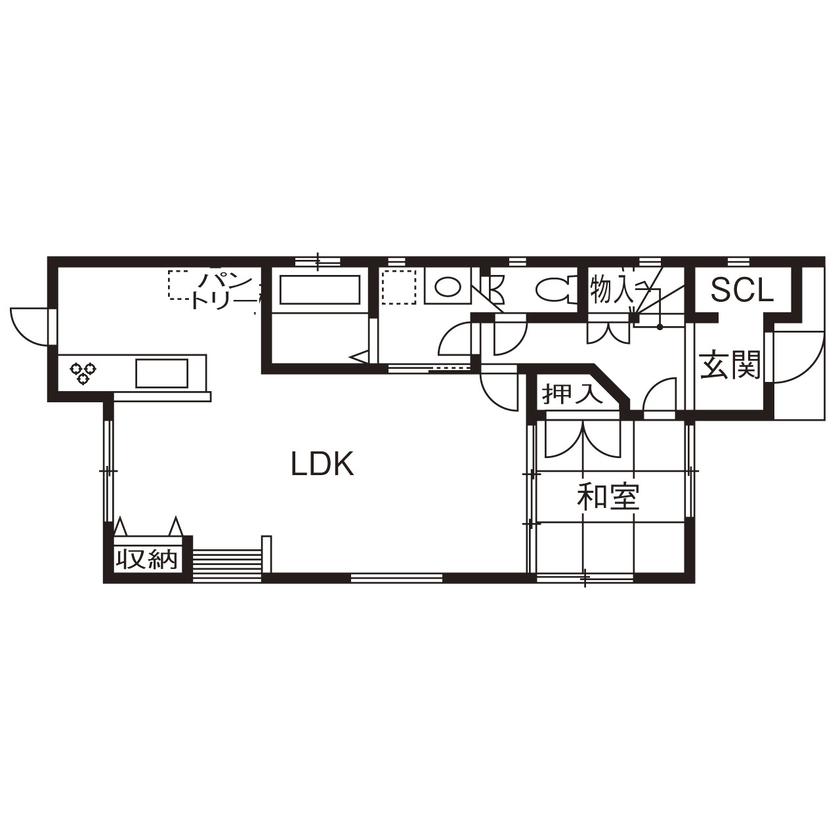 フォーシステムカンパニー 【松原市/1326万円/間取図有/17坪台】家族が和やかに憩える理想の住まいを実現　豊富な収納で暮らしやすいの間取り図（4LDK）1階