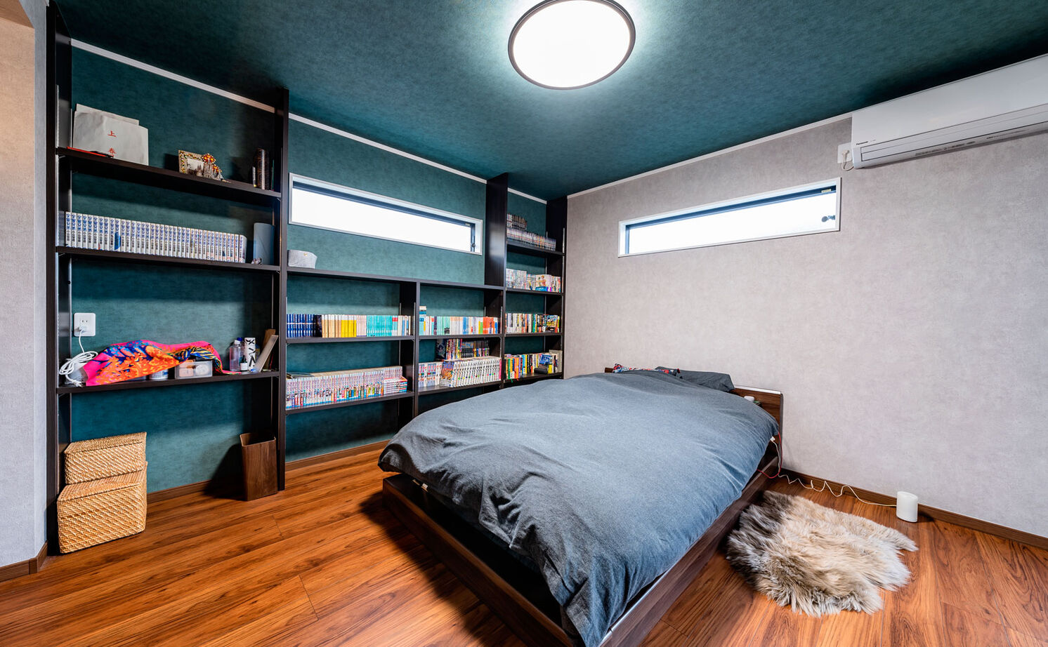 フォーシステムカンパニー 【羽曳野市/1431万円/間取り図有/30坪台】木の風合いでオシャレな勾配天井のヴィンテージ風デザインの平屋の建築実例画像13