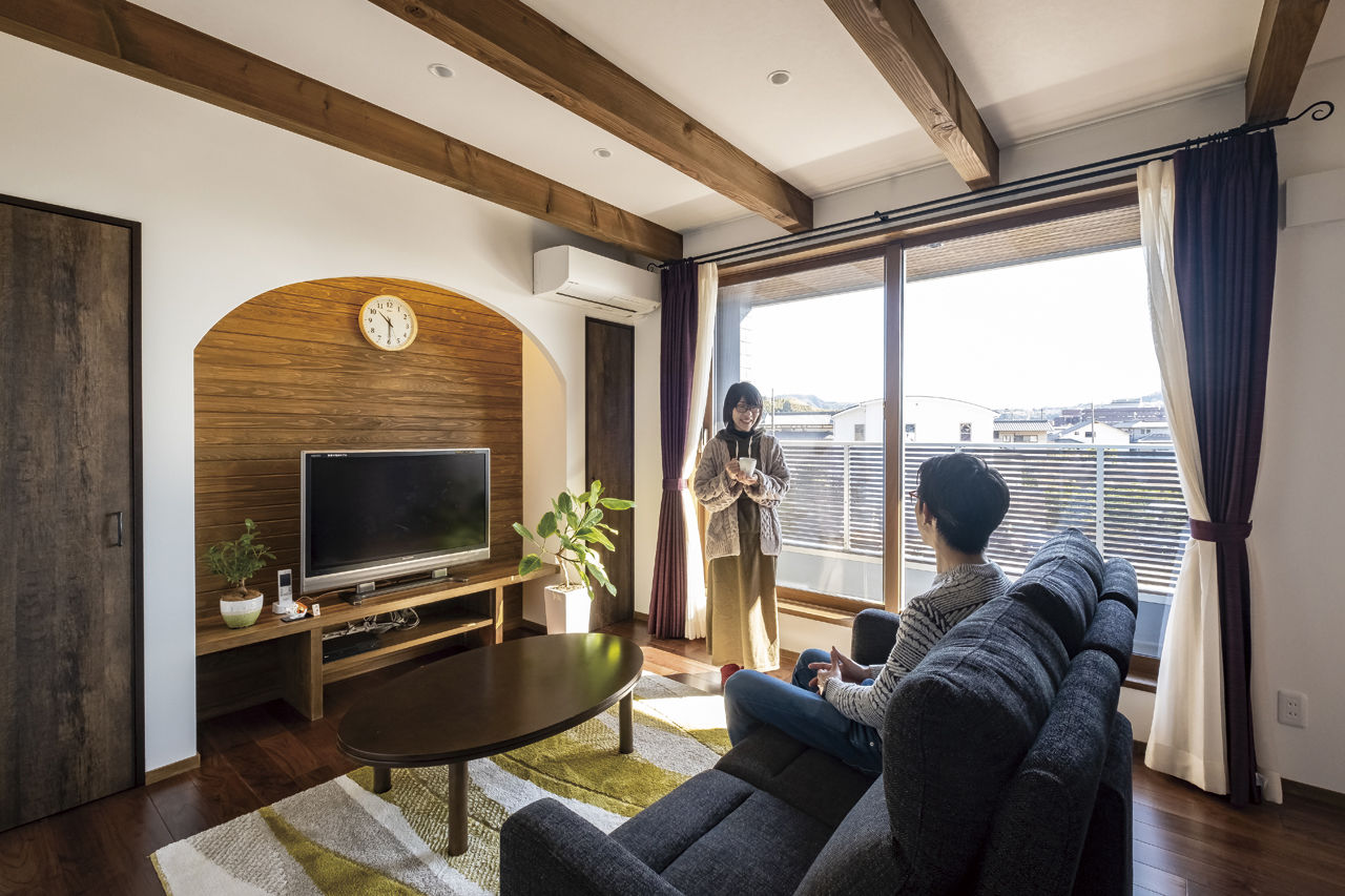 TDホーム静岡西　ウエストンホームズ 【静岡市｜二世帯住宅】三世代にやさしい天然木の高性能住宅。坪庭のあるバスルームは旅館のようの建築実例画像7