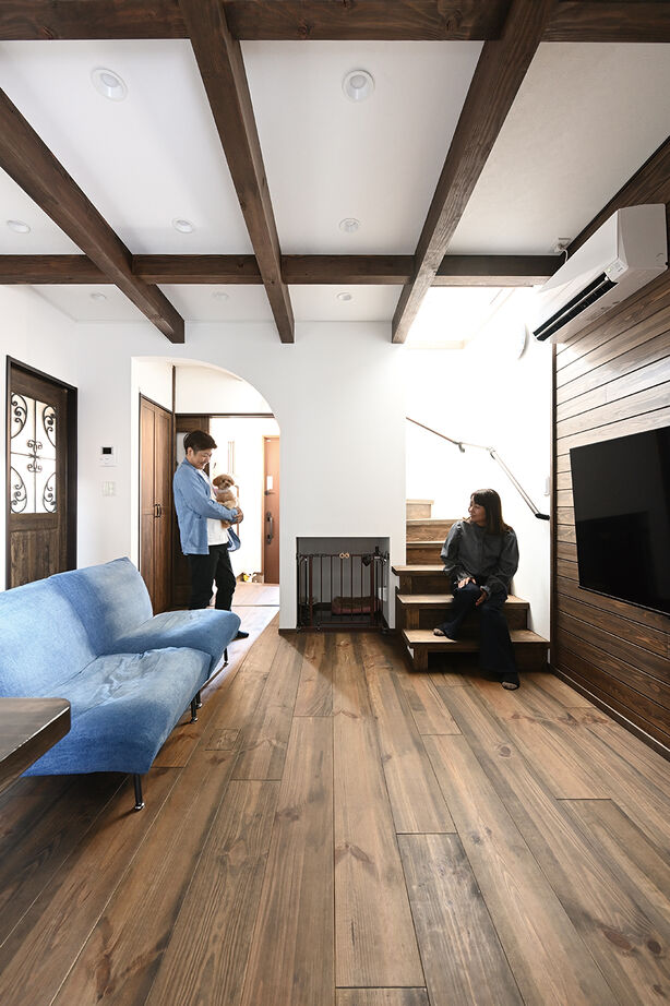 TDホーム静岡西　ウエストンホームズ 【静岡市｜1000万円台｜21.2坪｜平屋ライク】１階で暮らしが完結♪愛犬と暮らすレトロモダンな無垢の家の建築実例画像3